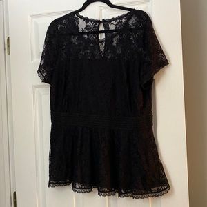 Torrid Lace Peplum Top